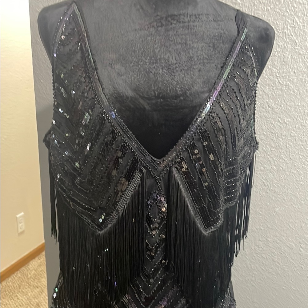 Babeyond Legant Black Fringe Dress — image 3 of 8